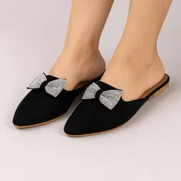 Linux Haze Women fwd Mules with Bows Flats-79