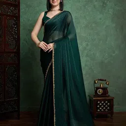 VRAGI Women Solid Pure Chiffon Saree-picture-39