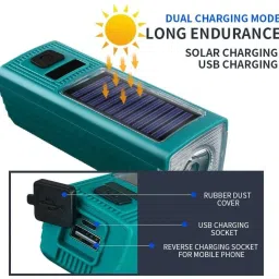 dark horse Solar Powered Bicycle USB Light, Power Display 2000 mAh 4 Mode 300 LM 130 Db New LED Front Light image 3