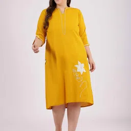 Curvy Lane Women Floral Embroidered A-Line Dress-picture-43
