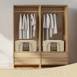 Aura Beige Set of 3 Reusable Drawer Organiser Organisers image 4