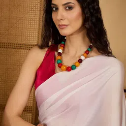 Sangria Floral Printed Saree With Unstitched Blouse-picture-33