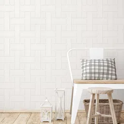 Fedora Wallpapers Comfortable Stripes White & Grey 3D Printed Waterproof Wallpaper-picture-14