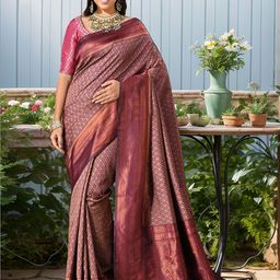 Anouk Rustic Ethnic Motifs Woven Design Zari Banarasi Saree-picture-9