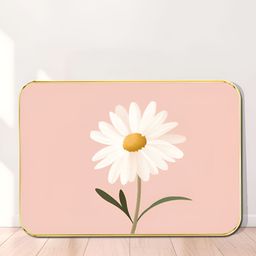 SAF Pink & White Minimal Daisy Bloom Wooden Wall Art-27