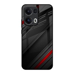 QRIOH Abstract Printed Oppo Reno13 Pro 5G Glass Back Case Mobile Accessories-image-36