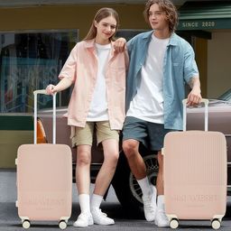 Mini west london Set Of 2 Hard Sided Medium & Cabin Trolley Bags-25