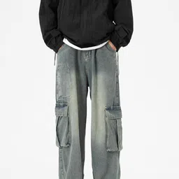 StyleCast Men Comfort Low-Rise Light Fade Cargo Styles Jeans-picture-45