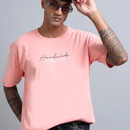 encore by INVICTUS Men Typography Printed Round Neck Cotton Oversized T-shirt-picture-22