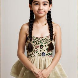 DHANYA Kids-Girls Off White Clothing Set-image-18