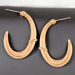 DressBerry Gold Toned Contemporary Hoop Earrings-picture-50