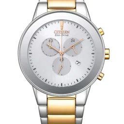 Citizen Men Brass Dial & Stainless Steel Bracelet Style Straps Analogue Watch AT2244-84A-picture-24