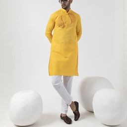 PulseIQ Men Yellow Kurtas-image-125
