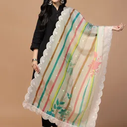 Kaizen TEXO FAB Printed Organza Dupatta image 1
