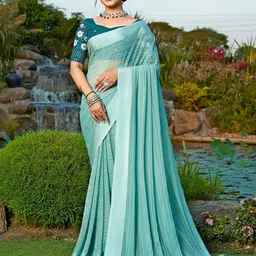 K 5 Fashion Pure Chiffon Saree-image-28