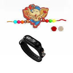 VR Creatives Kids Lord Ganesha Rakhi Combo with Watch and Roli Chawal-picture-26
