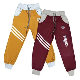 BAESD Boys Pack Of 2 Printed Mid Rise Joggers-image-100