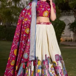 Printed Semi Stitched Lehenga Choli-image-21