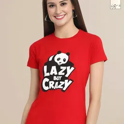 Mast & Harbour Women Typography 2 Printed Applique T-shirt-image-31