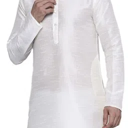 RAMESHWARAM FABRICS Men Solid Kurta with Dhoti Pant & Dupatta image 2