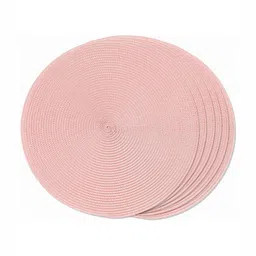 TIED RIBBONS 6-Pcs Pink Round Table Placemats-18
