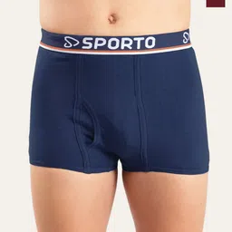Sporto by Macho Pack Of 2 Combed Cotton Low -Rise Trunks-picture-12