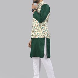 WELL TEX Men Solid Printed Regular Kurta with Pyjamas image 3