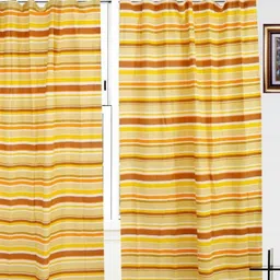 Dekor World Multicoloured Set of 2 Striped Long Door Curtain-17