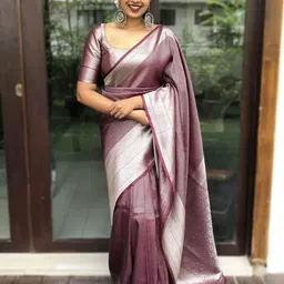 Visit Wear Woven Design Zari Pure Silk Banarasi Saree-image-91