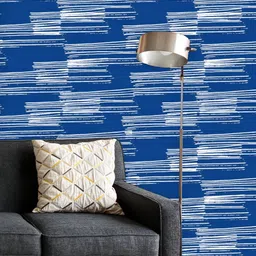 ArtzFolio Printed UV-Resistant Anti-Bacterial Abstract Indigo Tie Dye Batik Peel & Stick Wallpaper-image-55