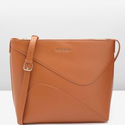 Van Heusen Brand Logo Embossed Structured Sling Bag-1