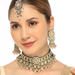 Anouk Kundan-Studded & Beads Beaded Jewellery Set-55