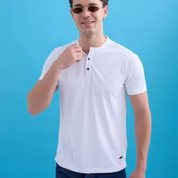 Status Quo Men Henley Neck Pockets T-shirt-image-90