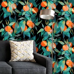 ArtzFolio Printed UV-Resistant Anti-Bacterial Subtropical Tangerine Tree Imprints Peel & Stick Wallpaper-image-85