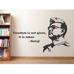 LANSTICK Black Great Leader Nethaji Subash Chandra Waterproof Wallpaper-image-3