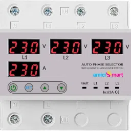 Intelligent 3 Phase to 1 Phase Selector/Changeover Switch with Over/Under Voltage Protection-15