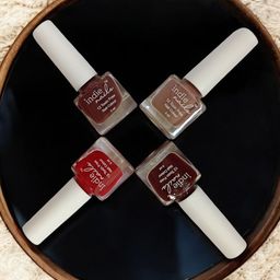 Indie Nail Set Of 6 Long Lasting Glossy Nail Polish With Mini Filer & Potli - 5 ml Each-13