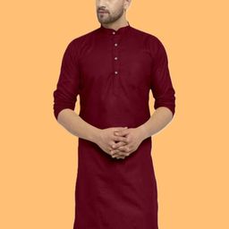 ANUJ FASHION Men Solid A-Line Kurtas-picture-23