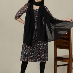 AURELIA Women Floral Printed Flared Sleeves Sequinned Kurta-image-22