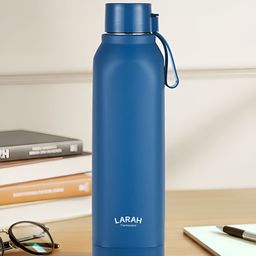 Larah by BOROSIL Blue & White Single Stainless Steel Solid Water Bottle-picture-23