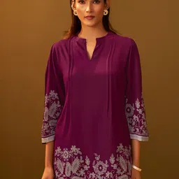 DRESOUL Floral Printed Mandarin Collar Top With Trousers Co-Ords-picture-8