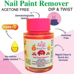 PREMIUM QUALITY Dip & Twist Instant Nail Paint Remover with ROSE Fragrance: - Acetone Free, Enriched with Vitamin C or Vitamin E.-0