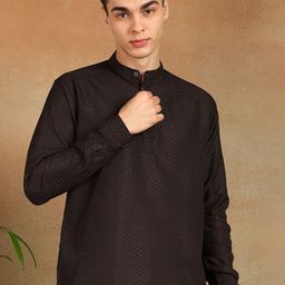 FUBAR Men Geometric Printed Daily Straight Short Kurta-image-87