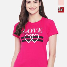Dreambe Women Pack Of 3 Typography Printed Round Neck Cotton T-shirts-picture-47