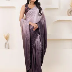 RACHNA Ombre Beads and Stones Art Silk Ready to Wear Saree-31