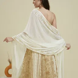 Dupatta Bazaar Embroidered Dupatta with Beads and Stones image 4
