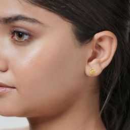 BHIMA 22K BIS Hallmark 916 Purity Yellow Gold Designer Stud-38
