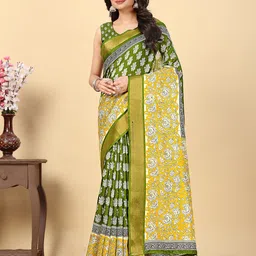 J 6 DESIGNER Floral Block Print Saree-picture-32
