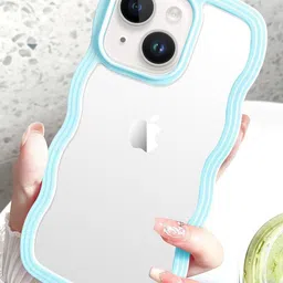 CASE CREATION iPhone 14 Pro Max Transparent Curly Wave TPU Back Case Mobile Accessories image 5