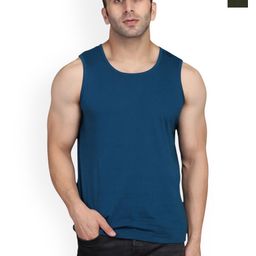 SLOWLORIS Pack Of 2 Bio-Wash Combed Cotton Gym Vests-picture-40